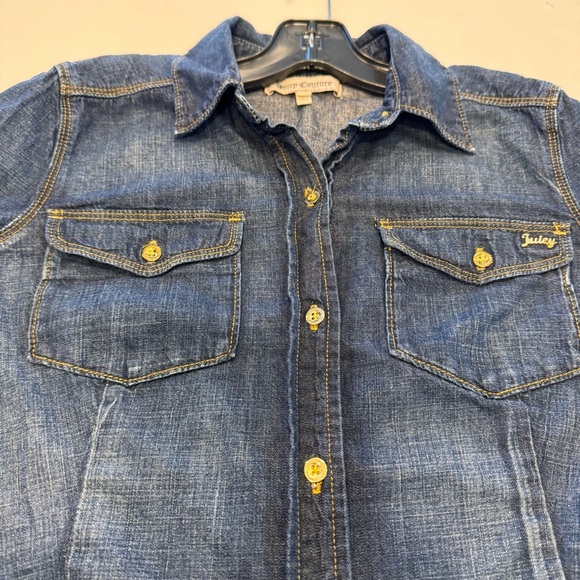 Juicy Couture Women’s Western Denim Button Up Shirt XS - Picture 9 of 10